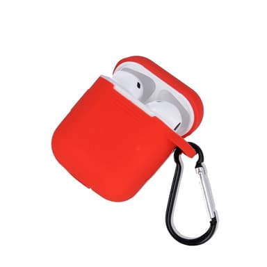 Airpods Beskyttelsesetui med krog, rød