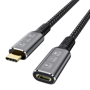 NÖRDIC USB 4 forlænger kabel 2m 40Gbps 100W 8K60Hz