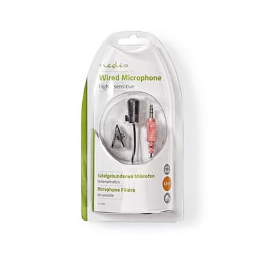 Nedis Mikrofon | Brugt til: Notebook / Smartphone / Tablet | Kabel | 1x 3.5 mm
