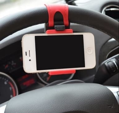 Universal mobiltelefonholder til rattet, rød