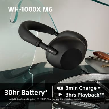 Sony WH-1000XM6 trådløse around-ear høretelefoner (midnight blue)