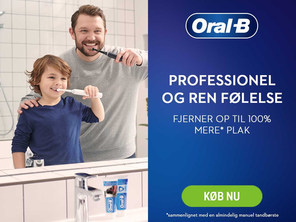 Oral-B - father and son with electrical toothbrushes   