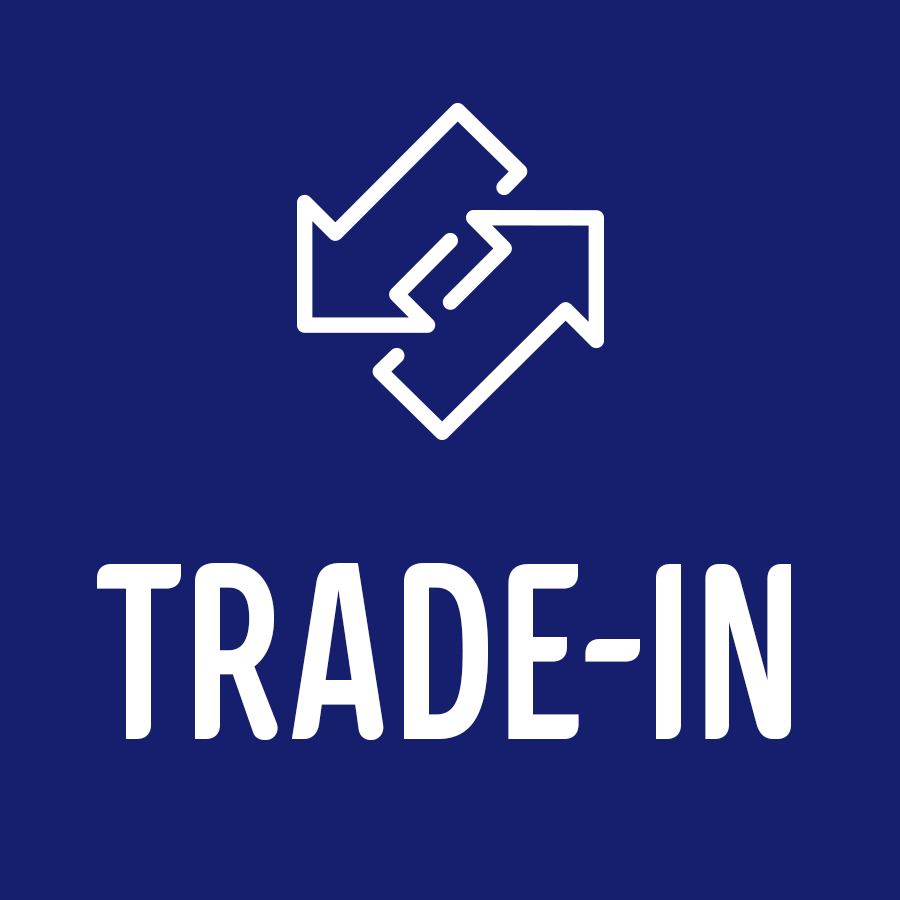 Trade In og to pile som logo