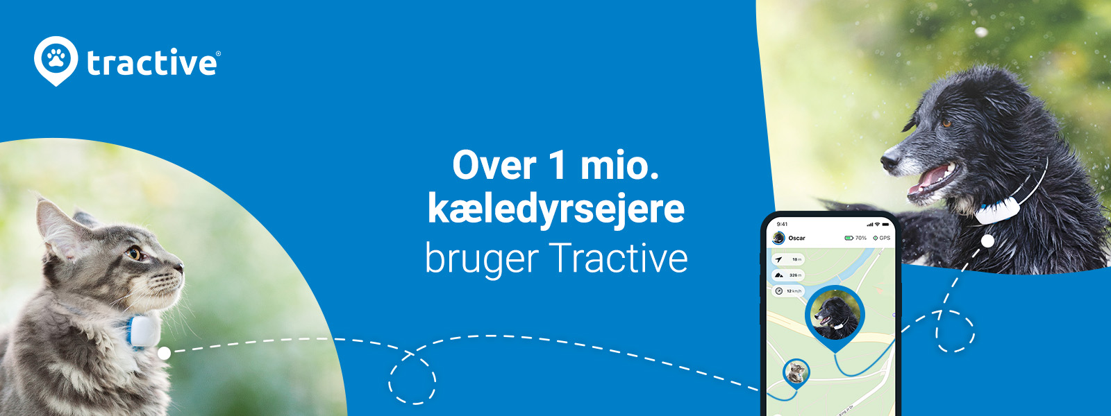 Tractive Tracker - Over 1 mio kæledyrsejere bruger Tractive