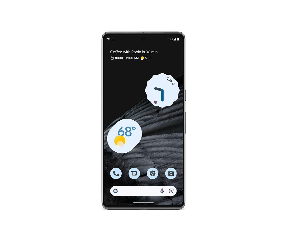 En Pixel telefon set forfra