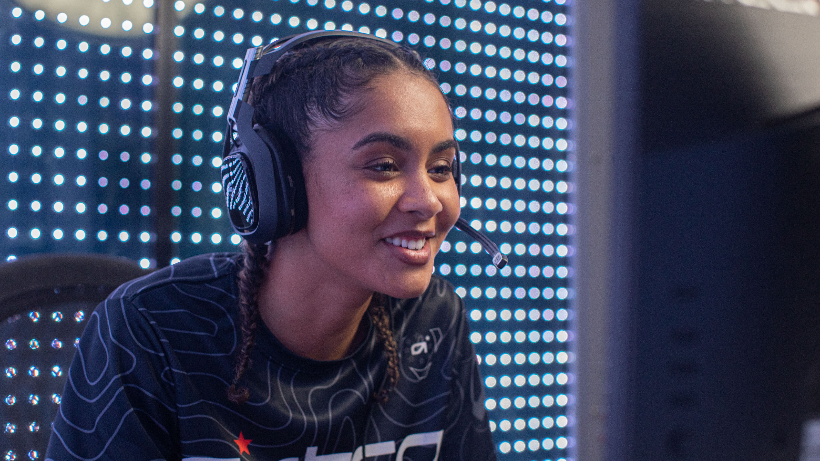 Girl with Astro gaming headset