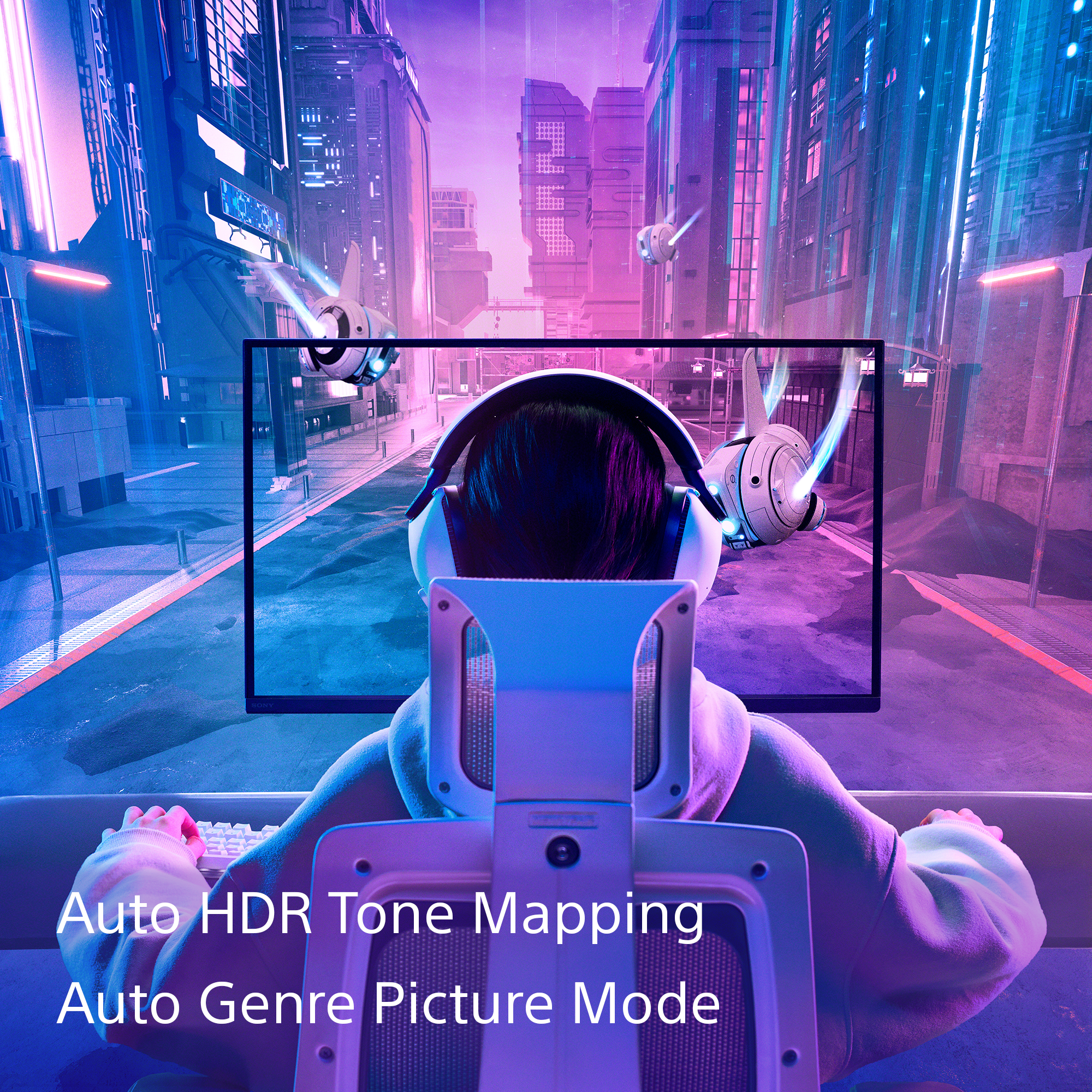 Sony Inzone gaming headset and Auto HDR Tone Mapping Auto Genre Picture Mode