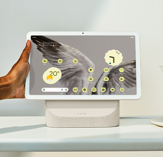 Google Pixel Tablet i højttaler opladningsdock