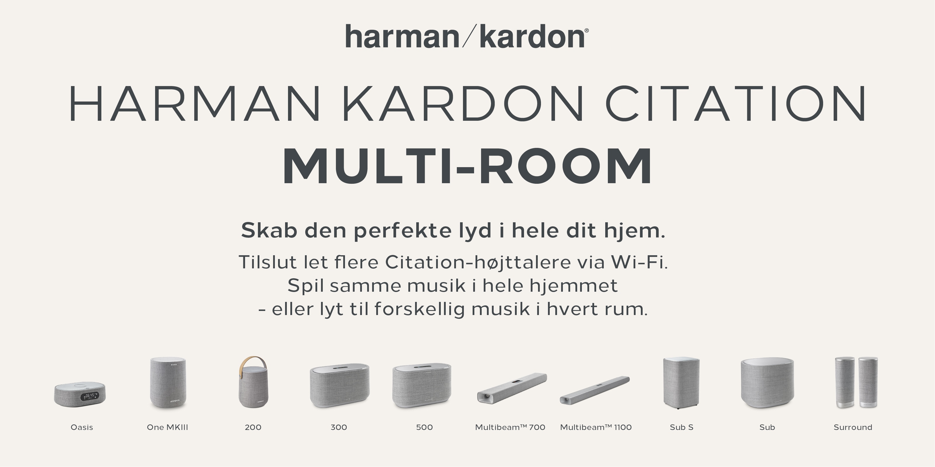 Oversigt over Harman Kardon multiroom enheder