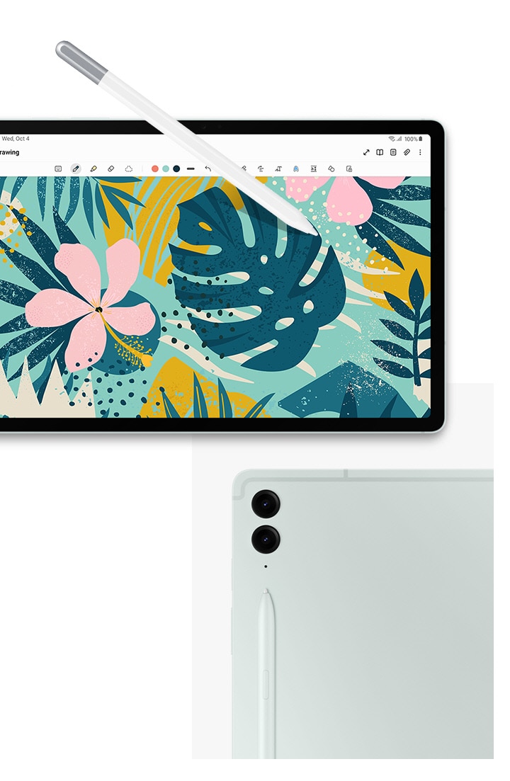 Computing - Galaxy Tab S9 FE fronten og bagsiden - Desktop