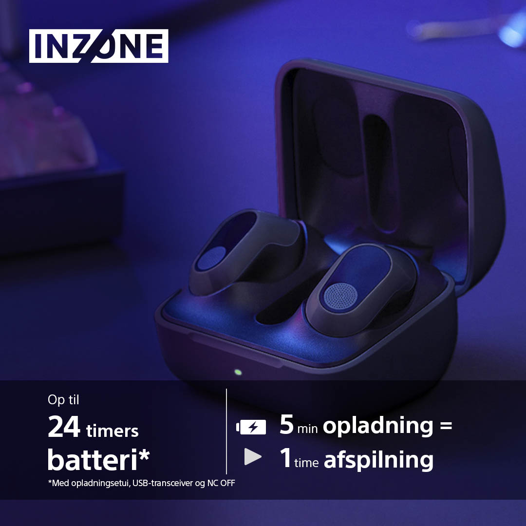 Sony INZONE Buds og batteritid