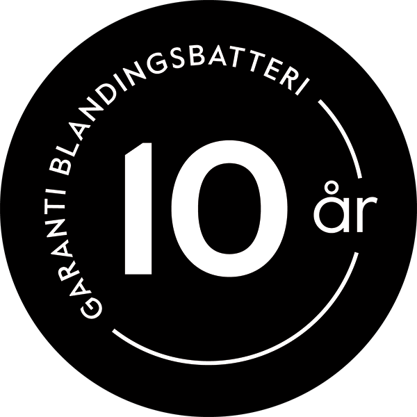 Garanti på blandingsbatterier - 10 år