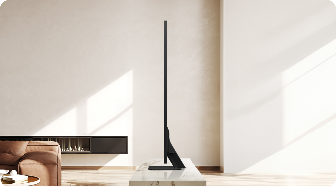 Samsung Neo QLED TV with a stylish Infinity One Design look