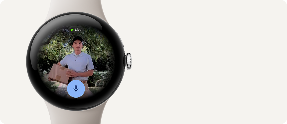 Pixel Watch 3 er forbundet med Nest Cam