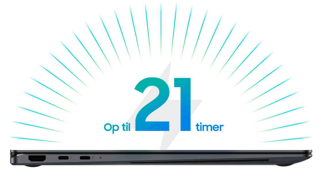Samsung Galaxy Book5 Pro 14"-batteriet holder dig kørende