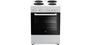 Produktbillede af Beko komfur med støbejernskogeplader