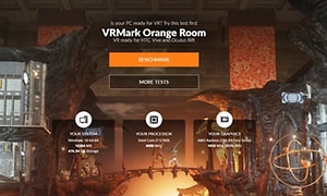 VRmark der viser orange rum