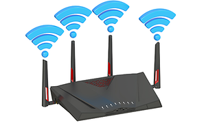 Sort router beamforming med 4 forbindelser