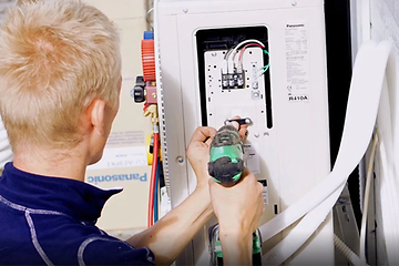 installation af en varmepumpe