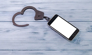 smartphone med håndjern