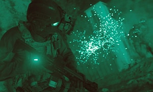 Call of Duty - grønt skærmbillede af nattilstand fra videospil
