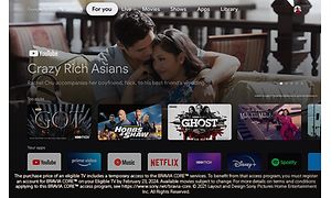 Sony-tv med Youtube-app