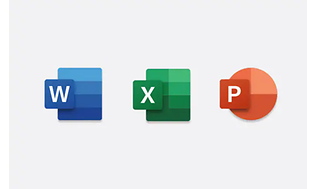 Microsoft Word, Excel og PowerPoint ikoner