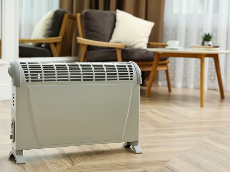 Fritstående radiatorer i en stue