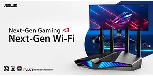 Asus banner med teksten Next-Gen Gaming <3