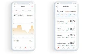 Mill-app, der viser statistik