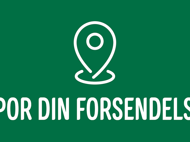 Pakkesporings-banner med ikon