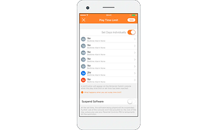 Billede af smartphone med gaming limit