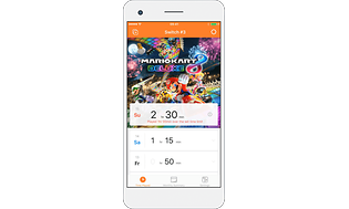 Smartphone med Mariokart deluxe limit