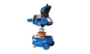Nilfisk Attix wet and dry vacuum in parts to show its construction