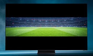 TV-Samsung Neo QLED-gaming-bil kører ud af TV