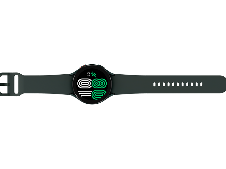 Samsung Galaxy Watch 4 in green stretched out