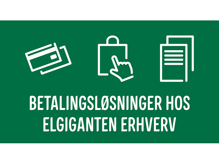 Banner med tekst og ikoner vdr. betalingsløsninger