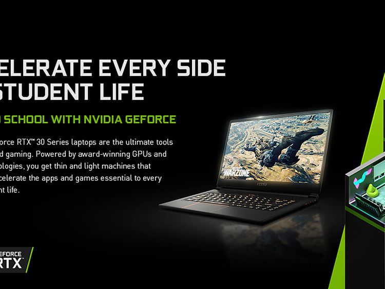 Accelerate every side of student life with the RTX 30 series