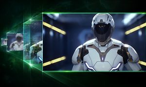 Robot in a game showcasing DLSS