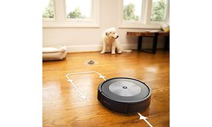 iRobot i stue med illustrationer af afstandskontrol