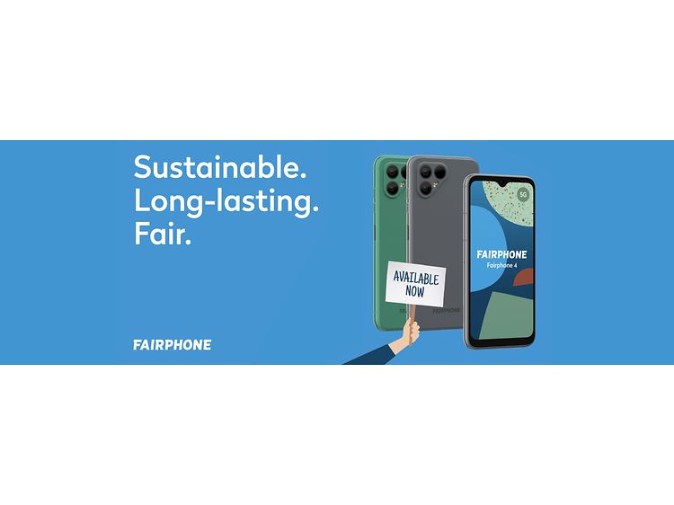 Fairphone 4 på banner