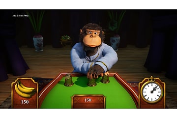 Bjergkøbing Grand Prix - Billede fra spillet, hvor man spiller mod en abe