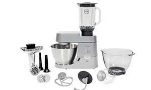produproduktbillede af køkkenmaskine med tilbehørct image kitchen machine and all its accessories