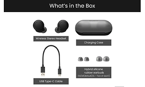 Sony-WF-C500-indhold i en æske