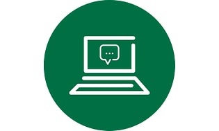 Computer-ikon på grøn baggrund