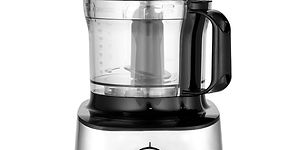Foodprocessor i grå og sort farve