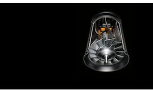 Illustration af Dyson Supersonic-hårtørrerens inderside af motoren