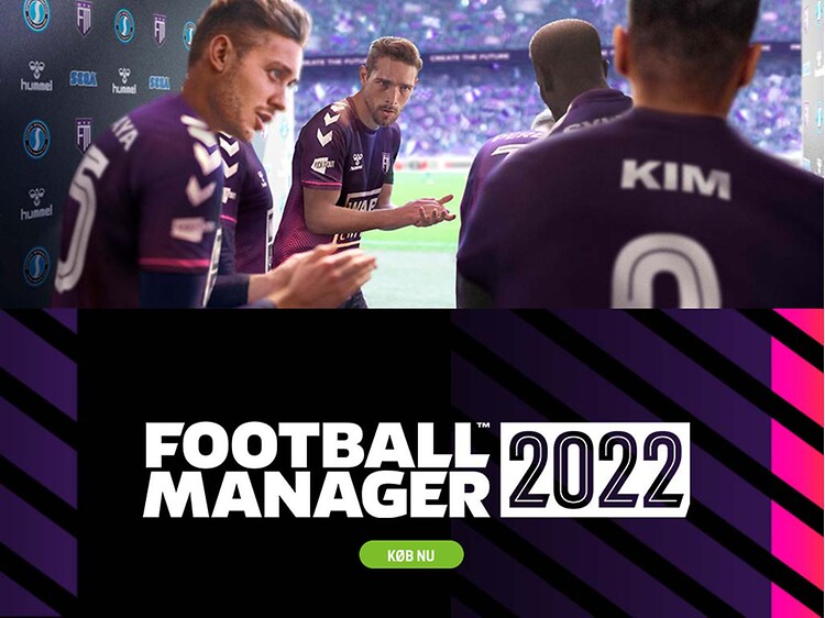 Football Manager 22 - six football players preparing for a match