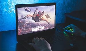 Call of Duty Warzone on a laptop