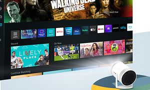 Samsung-Freestyle-projektor, der viser Smart TV
